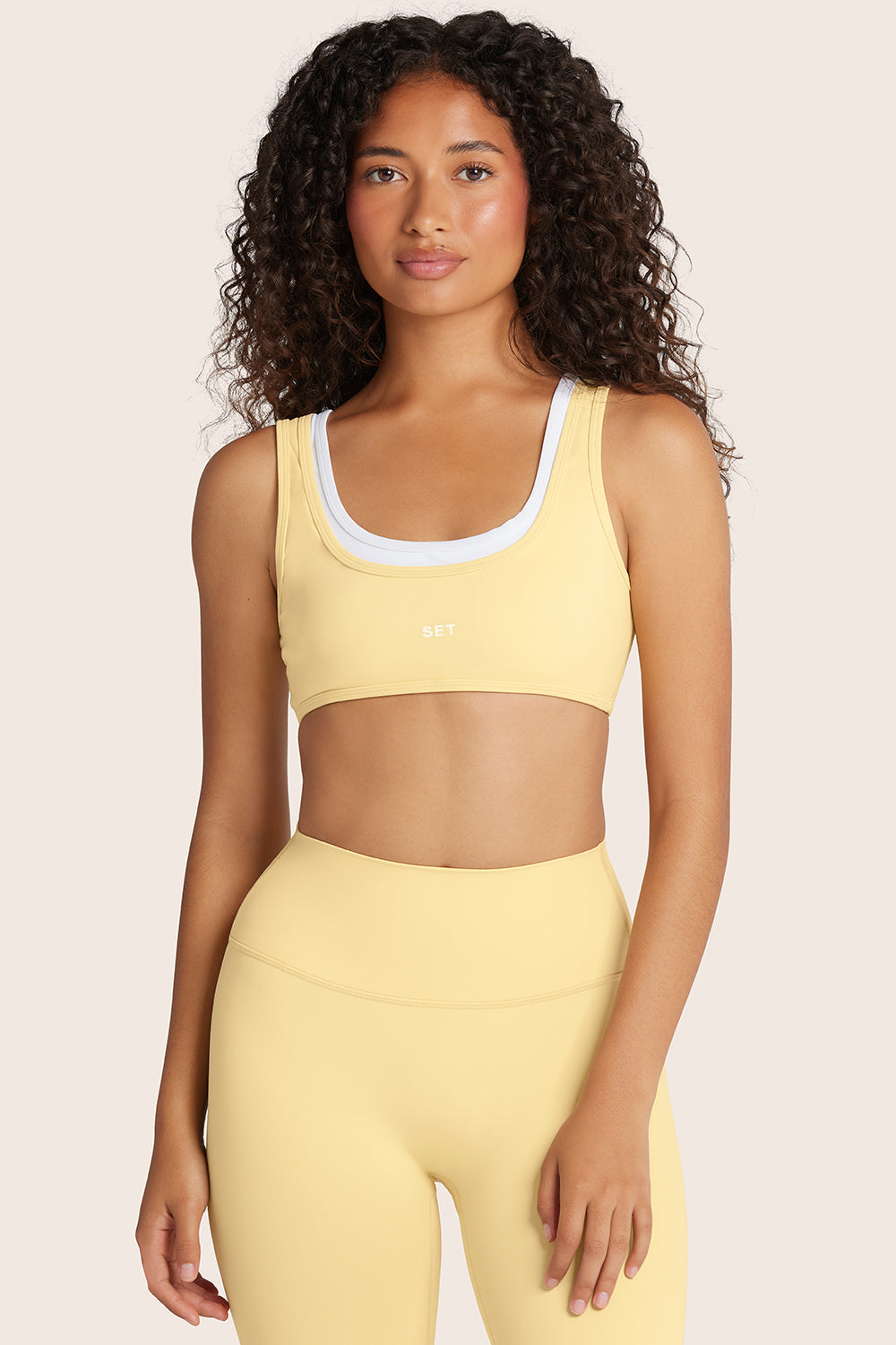 AIRLUXE BREATHE LAYER SCOOP BRA - BUTTER