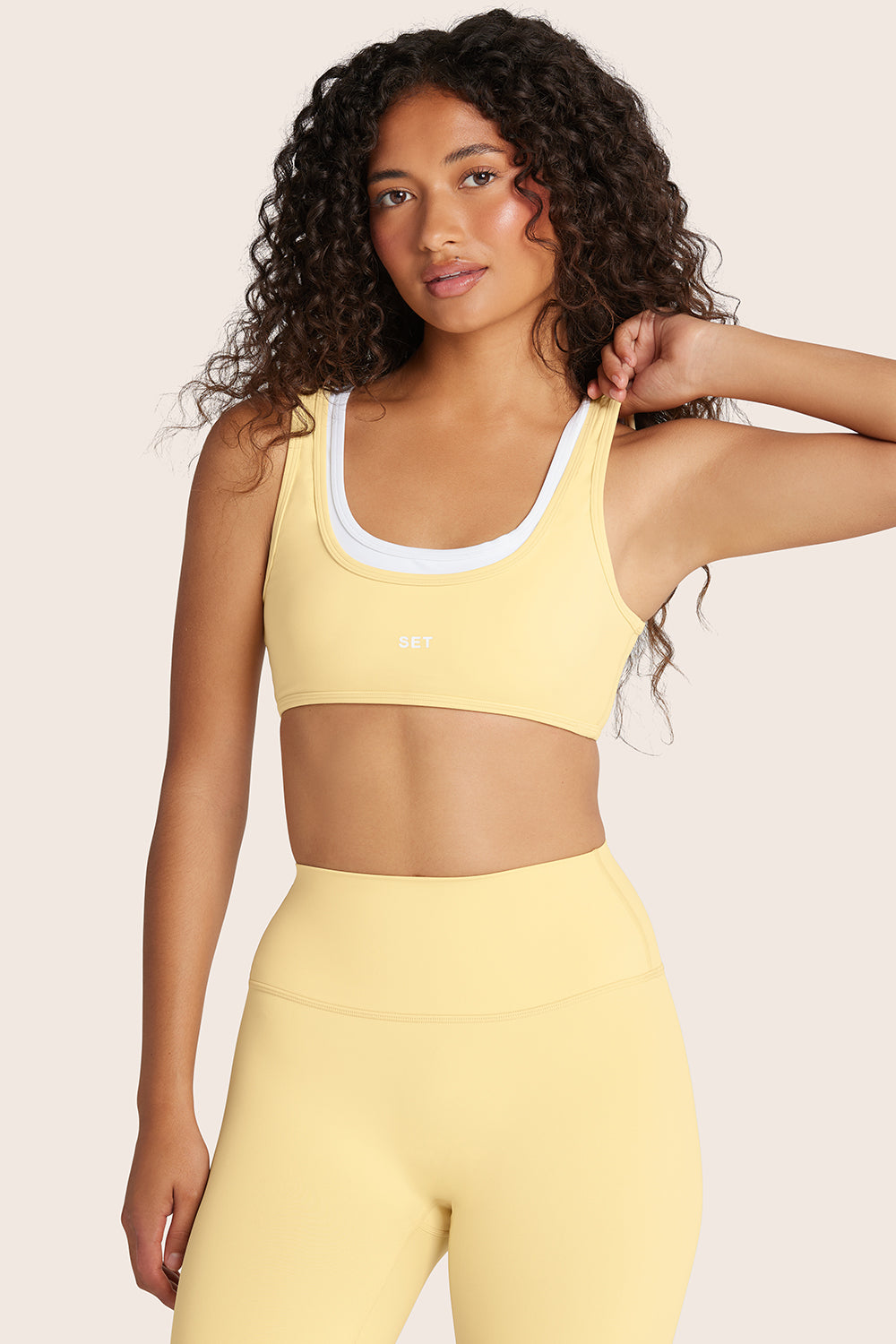 AIRLUXE BREATHE LAYER SCOOP BRA - BUTTER - Image 3