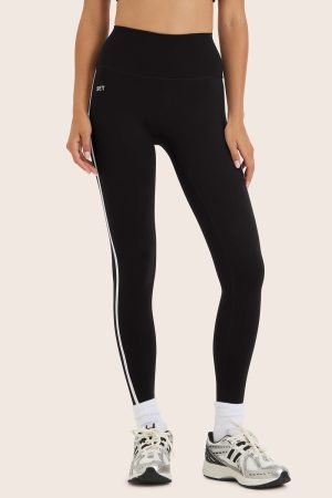 SPORTBODY® SPORTY HIGH-RISE STRIPE LEGGINGS - ORCA
