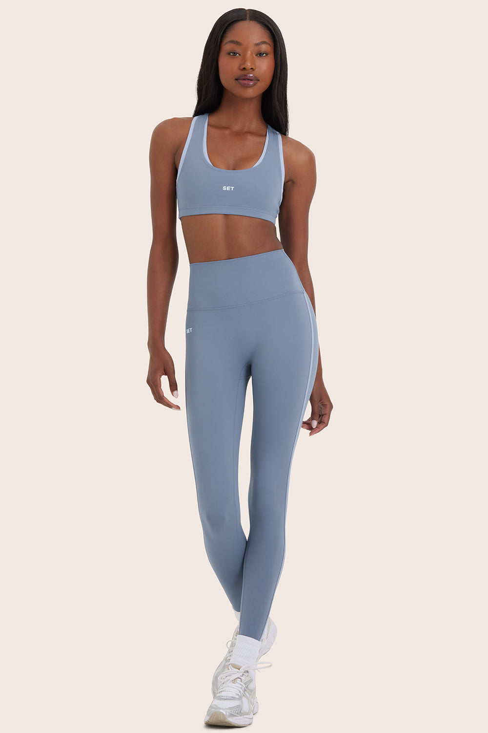 SPORTBODY® (BLOOPERS) SPORTY HIGH-RISE STRIPE LEGGINGS - CRUISE - Image 3