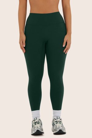 SPORTBODY? SPORTY MID-RISE LEGGINGS - BEETLE