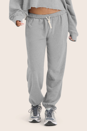 LIGHTWEIGHT SWEATS CLASSIC OLD SCHOOL SWEATPANTS - FOG HEATHER GREY