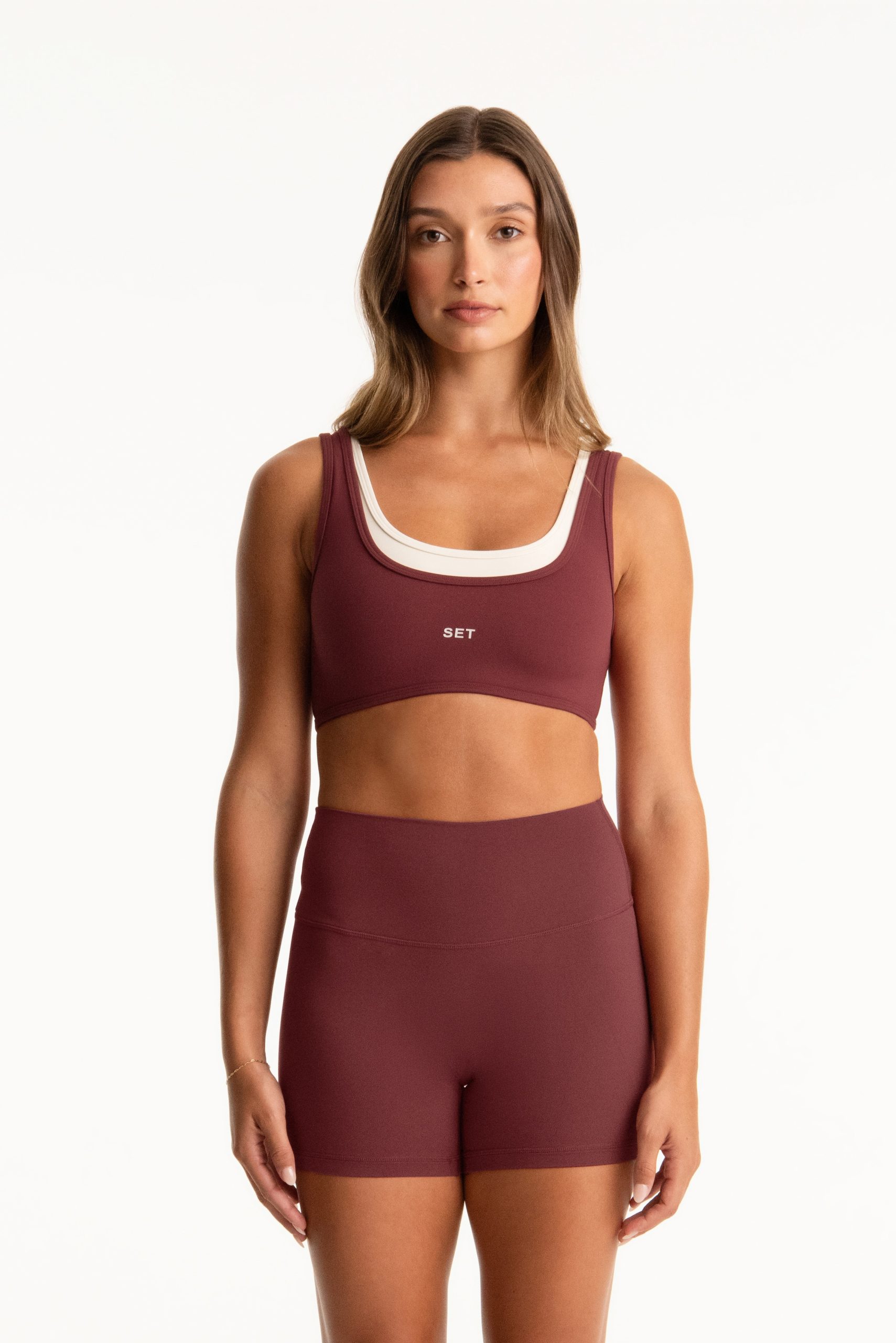 AIRLUXE BREATHE PARKE LAYER SCOOP BRA - RHUBARB