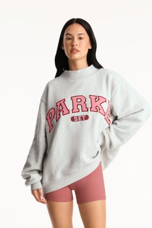 SET X PARKE VARSITY MOCKNECK - BAKED/RHUBARB