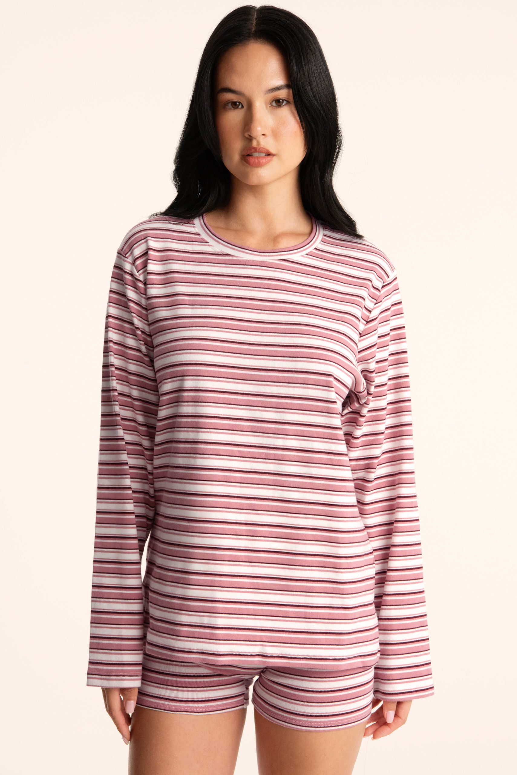 STRIPE JERSEY STRIPE PARKE OVERSIZED LONG SLEEVE (PREORDER) - NEAPOLITAN