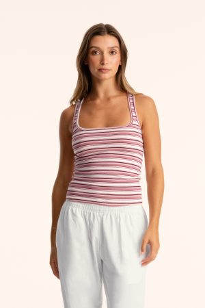 STRIPE JERSEY STRIPE PARKE BODY TANK - NEAPOLITAN