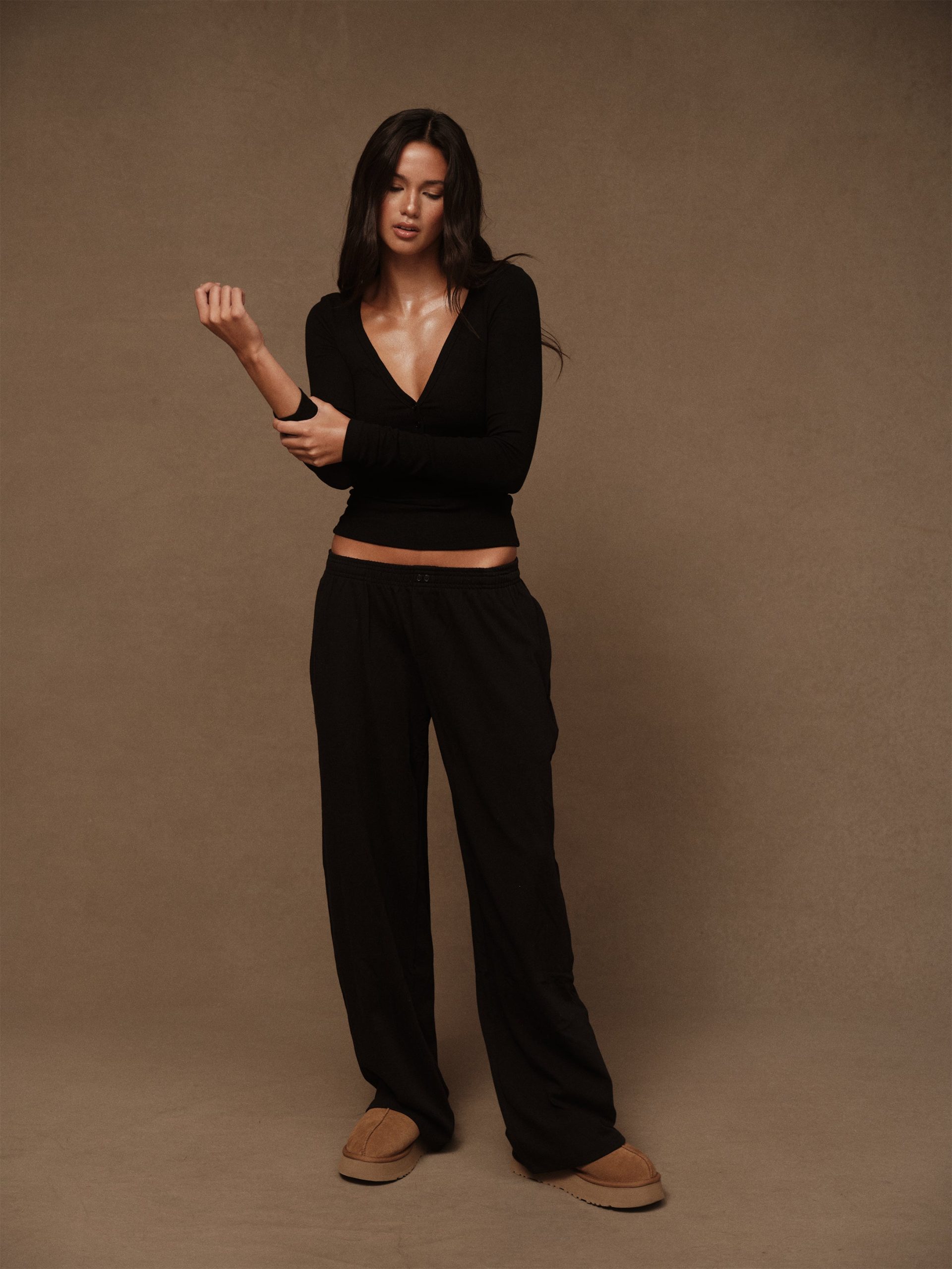 HEAVY COTTON EASY BOXER PANTS - ONYX - Image 2