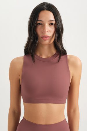 AIRLUXE BREATHE CROP LEAN BRA - EMBER