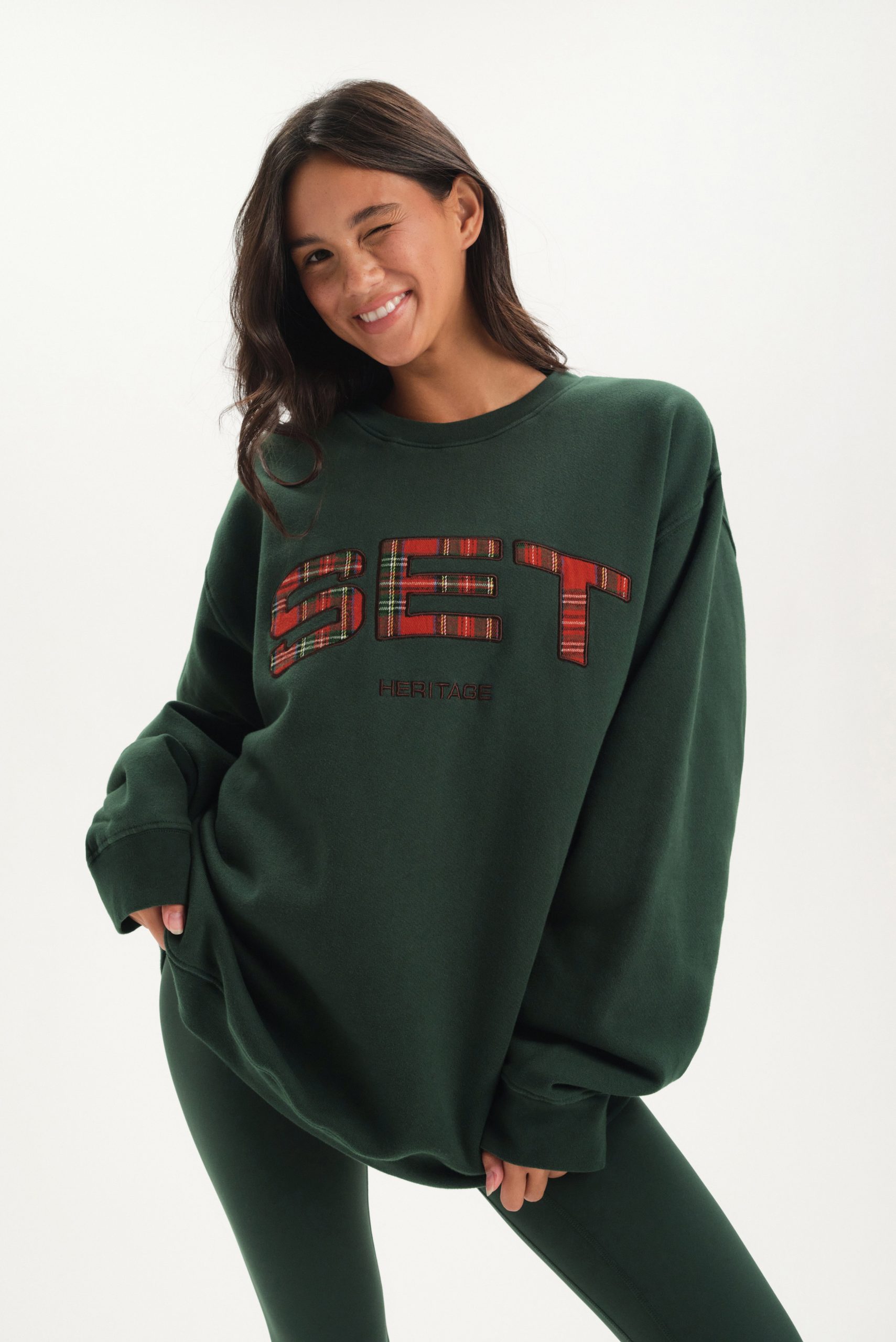 MIDWEIGHT SWEATS STAPLE SET TARTAN CREWNECK - EVERWOOD - Image 2