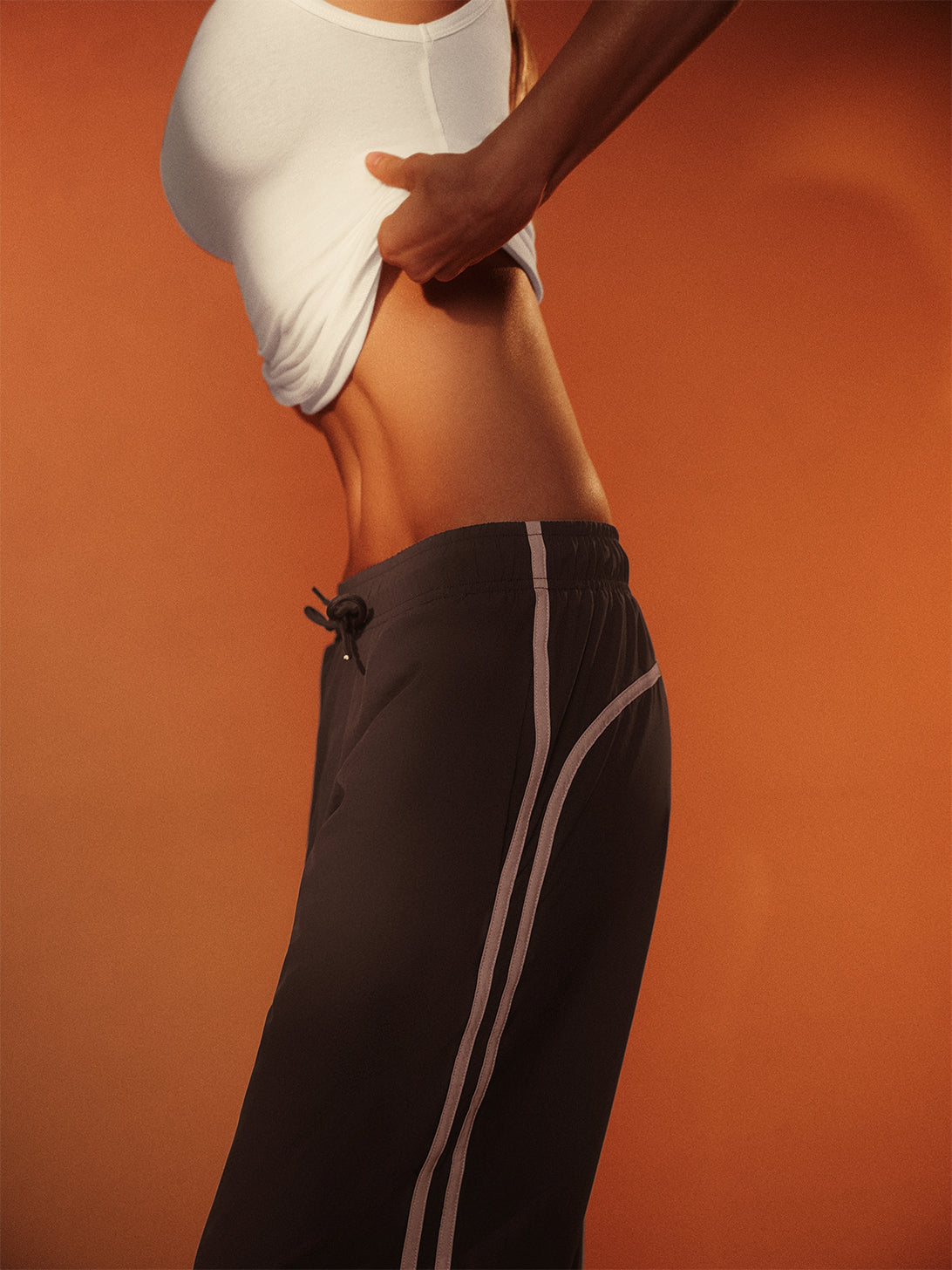NYLON TRACK DRAWSTRING STRAIGHT LEG PANTS - ZION - Image 2