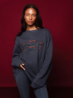 MIDWEIGHT SWEATS STAPLE SET TARTAN CREWNECK - HOLLY