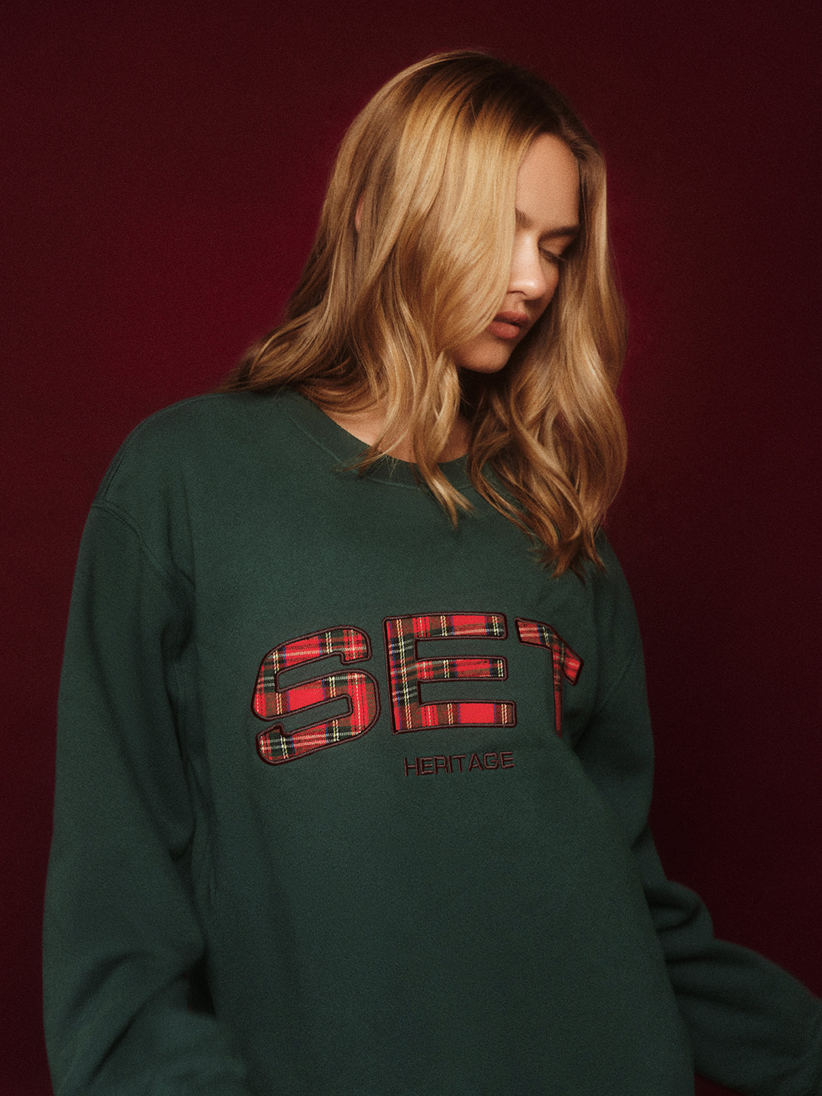 MIDWEIGHT SWEATS STAPLE SET TARTAN CREWNECK - EVERWOOD