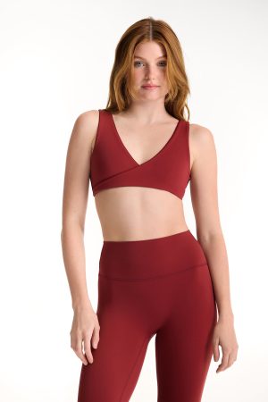 AIRLUXE BREATHE CONTRAST WRAP BRA - SNAPPER