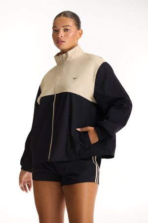 NYLON TRACK ZIP UP - MARLIN