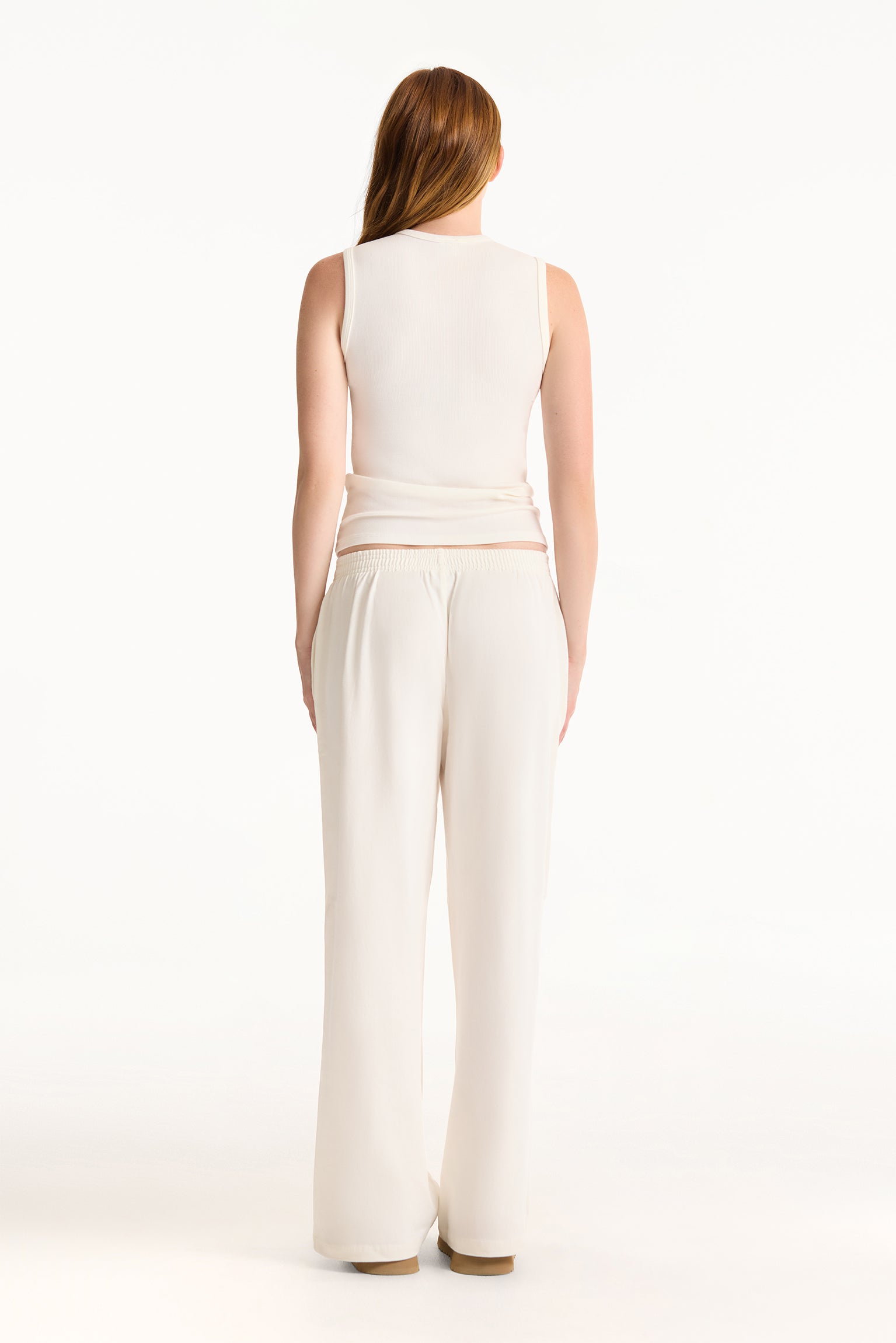 RIBBED MODAL BODY MUSCLE TANK - BLANC - Image 4
