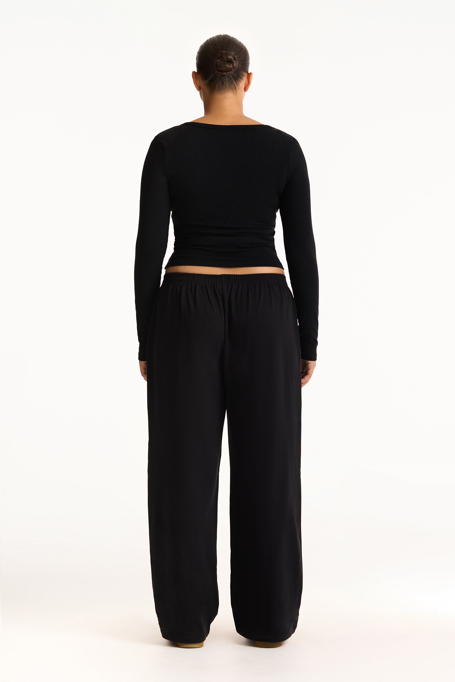 HEAVY COTTON EASY BOXER PANTS - ONYX - Image 4
