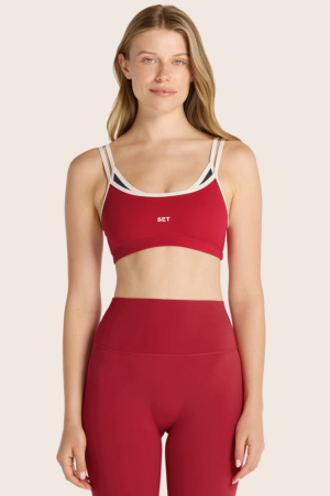 AIRLUXE BREATHE LAYERED MOVE BRA - LADYBUG