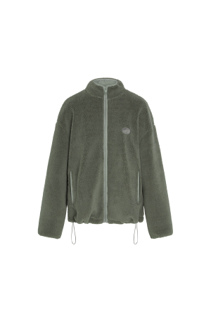 FLEECE TEDDY FULL ZIP - KELP