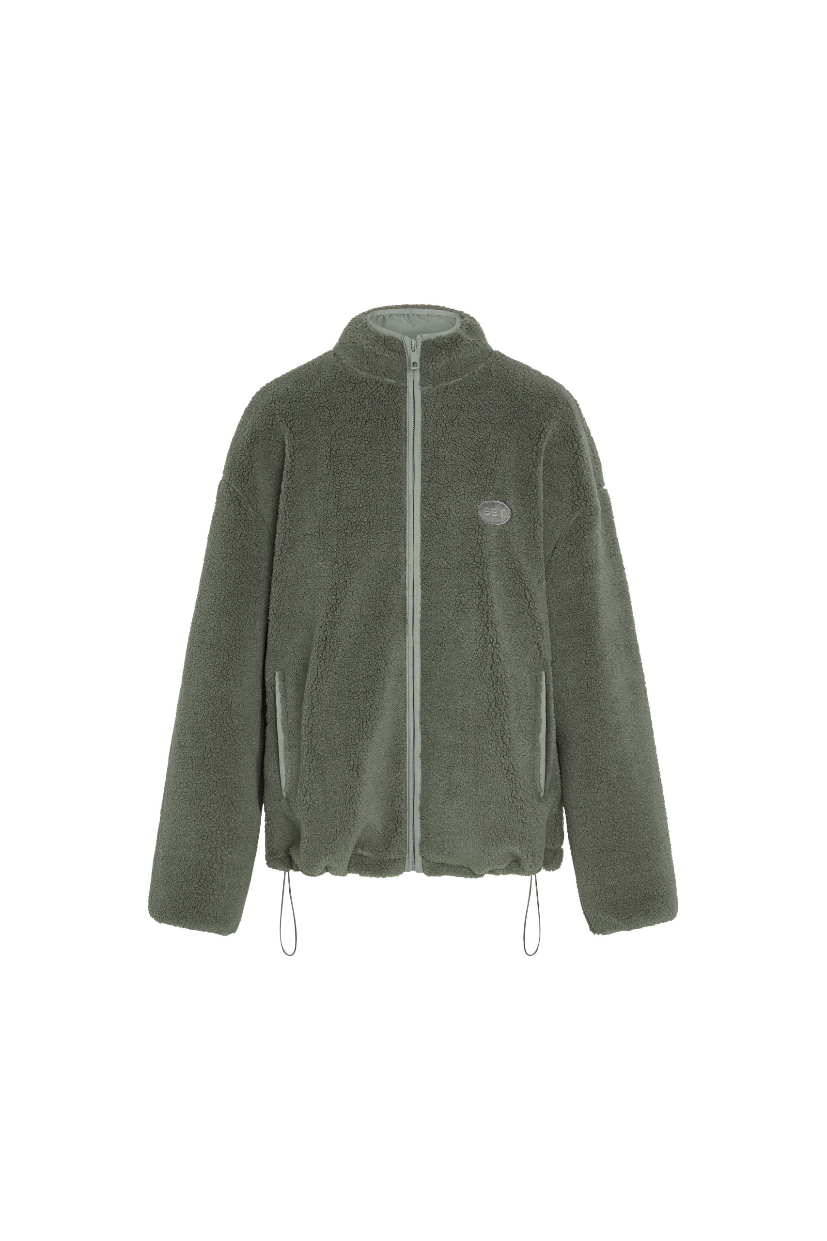 FLEECE TEDDY FULL ZIP - KELP