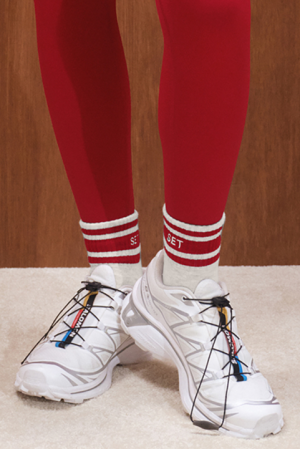SET STRIPE SHORTY SOCKS - HEATHER GREY/LEGACY